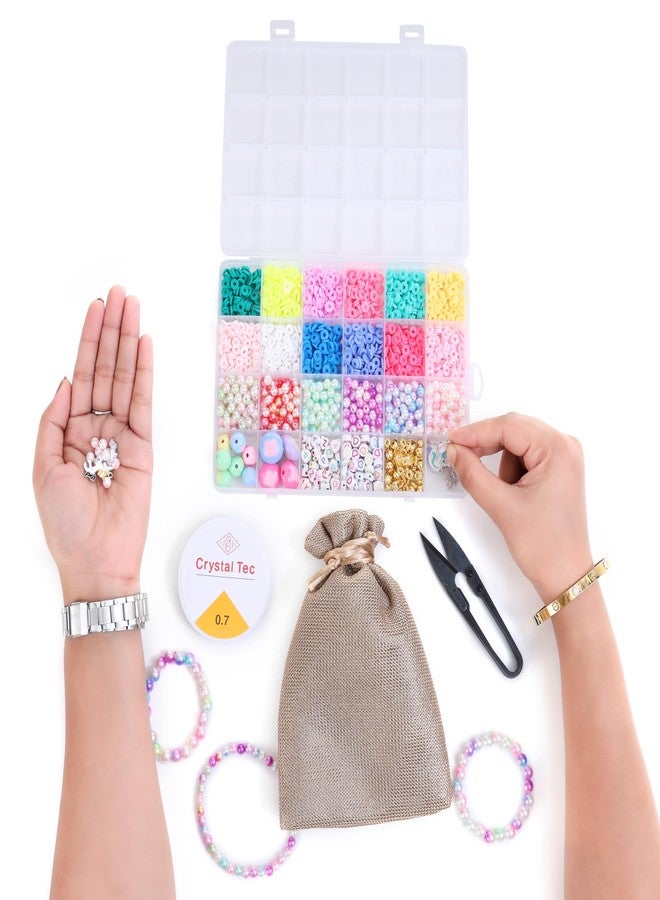 Ambitieux Unicorn Bracelet Making Kit - 4000+ Beads Jewelry Kit with Charms, Elastic String, Box & Tool - DIY Bracelet Necklace Craft Kit for Kids Ages 6-12 - Gift Set with Theme Birthday Gift for girls 4 5 6 7 Years (Unicorn Kit) - Image 5